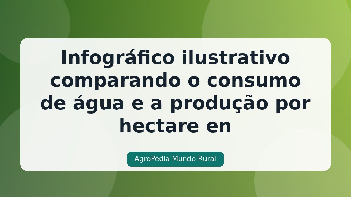 Infográfico ilustrativo comparando o consumo de água e a produção por hectare entre o manejo tradici